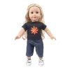 Doll Set = T-Shirt Jeans Handsome Clothes Accessories Fit 18 Inch American&43 CM Born Baby,Girl's Birthday Toys,Generation - Image 2