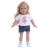 Doll Set = T-Shirt Jeans Handsome Clothes Accessories Fit 18 Inch American&43 CM Born Baby,Girl's Birthday Toys,Generation - Image 5