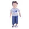 Doll Set = T-Shirt Jeans Handsome Clothes Accessories Fit 18 Inch American&43 CM Born Baby,Girl's Birthday Toys,Generation - Image 3