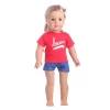 Doll Set = T-Shirt Jeans Handsome Clothes Accessories Fit 18 Inch American&43 CM Born Baby,Girl's Birthday Toys,Generation - Image 4