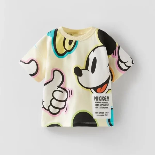 2023 Summer New Children's Clothing Baby Girls Short Sleeve Basic Tops Cartoon T Shirt For Kids Boy - Image 4