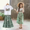 Summer 2023 Baby Girls Clothes Sets Outfits Kids Clothes Short Sleeve Pants Children Clothing Set 3 4 5 6 7 8 9 10 11 12 Years - Image 3
