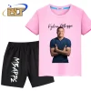 Mbappe avatar printed children's clothing summer boys' sports T-shirt set casual short-sleeved shorts 2-piece set - Image 6