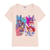 Kawaii Girls T-Shirt Video Game The Amazing Digital Circus Graphic Print Tshirt Fashion Kids Tshirt Cute Girls Clothing Pink Top