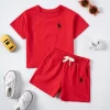 Toddler Girl Boys Clothes Summer Printed Sports Suit 0-6Y COTTON Leisure T-shirt Shorts Two-piece Set Unisex - Image 2