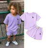 Toddler Girl Boys Clothes Summer Printed Sports Suit 0-6Y COTTON Leisure T-shirt Shorts Two-piece Set Unisex