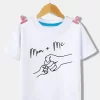Mom And Me Letters Mother Family Matching Clothing Cotton Daughter Son T-shirts Tops Tees Couple - Image 4