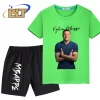 Mbappe avatar printed children's clothing summer boys' sports T-shirt set casual short-sleeved shorts 2-piece set - Image 2