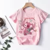 Cool Lilo Stitch Cartoon T Shirt Children Kids Stitch Cute Manga T-shirt Y2k Graphic Tshirt Girl Boy Top Tees Lilo and Stitch - Image 3