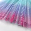 VIKITA Girls Mermaid Cartoon Print Dress Girls Sling Suspender Dresses Kids Gradient Party Casual Elegant Fashion Princess Dress - Image 4