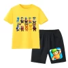 Kids Funny Game Print Stum Summer 2pcs Guys Short Sleeve T-shirts Pants Suits 3-12 Years Boys Girls Outfits Children Clothes - Image 2