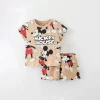 Cartoon Kids Set Mickey Mouse Printed Children's Clothes T-shirt Shorts 2pc/set Toddler Boys Short Sleeved Suit Kids Tracksuits - Image 3