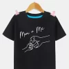 Mom And Me Letters Mother Family Matching Clothing Cotton Daughter Son T-shirts Tops Tees Couple - Image 5