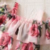 2024 New Suspend Dress for Girls Print Dress Elegant Children Summer Casual Clothes Chiffon Kids Flower Tutu Princess Dresses - Image 3