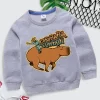Kids Cowboy Style Hoodie Harajuku Fashion Capybara Pullover Baby Boys Girls Round Neck Tracksuit Cartoon Capybara Sweatshirt - Image 5