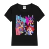 Kawaii Girls T-Shirt Video Game The Amazing Digital Circus Graphic Print Tshirt Fashion Kids Tshirt Cute Girls Clothing Pink Top - Image 2