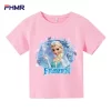 Cute Frozen Children Clothes Kids Summer Fashion Elsa T-shirt Baby Boys Cartoon Tshirts Toddler Girls Short Sleeve Casual Tops