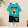 Summer Baby Girl Boy Clothes Set Kid Cartoon Bear T-Shirts Shorts Suit Children Short Sleeve O Neck Top and Bottom 2 Pieces Set - Image 3