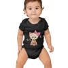 Cake Cat with Bow Print Bodysuit Baby Cotton Short Sleeve Newborn Clothes Cartoon Style Animal Baby Boy Girl Clothes Jumpsuits - Image 2