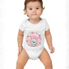 Cartoon Mouse Bodysuit Baby Boy Girl Short Sleeve Newborn Clothes Cute Animal Wreath Baby Rompers Kawaii Mouse Baby Jumpsuits