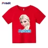 Cute Frozen Children Clothes Kids Summer Fashion Elsa T-shirt Baby Boys Cartoon Tshirts Toddler Girls Short Sleeve Casual Tops - Image 3