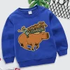 Kids Cowboy Style Hoodie Harajuku Fashion Capybara Pullover Baby Boys Girls Round Neck Tracksuit Cartoon Capybara Sweatshirt - Image 3