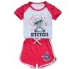 Lilo And Stitch Pajamas Summer Print T Shirt Shorts Set Kids Girls Cute Cotton Sleepwear Baby Children Home Sleep Wear Clothes - Image 3