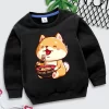 Shiba Inu Ramen Bowl Print Girls Hoodie Boys Sweatshirts Long Sleeved Hoody Children Spring Casual Clothes Toddler Tracksuit - Image 2