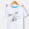 Mom And Me Letters Mother Family Matching Clothing Cotton Daughter Son T-shirts Tops Tees Couple - Image 6