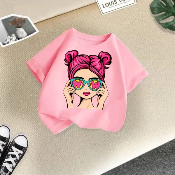 Children's T-Shirt Children's New Summer Children's Short-Sleeved T-Shirt Boys and Girls Casual Tops Girls Summer T-Shirt - Image 5