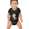 Cute Rainbow Unicorn Print Bodysuit Baby Cotton Short Sleeve Newborn Clothes Cartoon Style Baby Boy Girl Clothes 2024 Jumpsuits