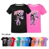 2024 New APHMAU T-shirt Kids Summer Clothes Baby Girls Cartoon Tshirt Boys O-neck Short Sleeve Tops Children's Birthday Clothing