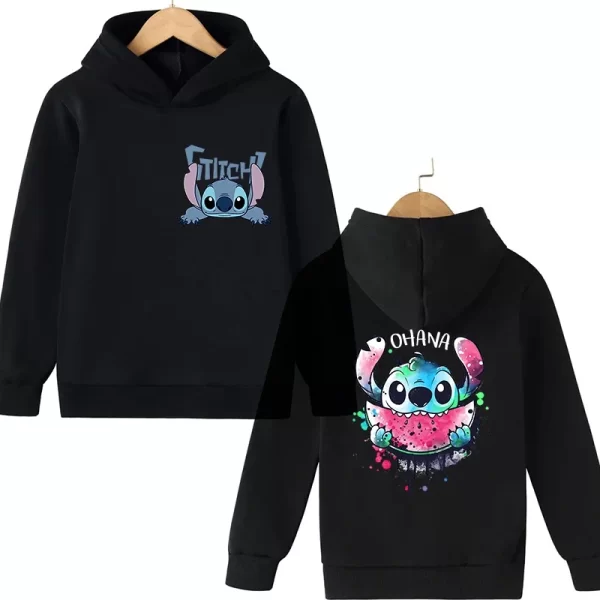 Y2k Anime Stitch Hoodie Children Cartoon Clothes Kid Girl Boy Lilo and Stitch Sweatshirt Manga Hoody Baby Casual Top - Image 5