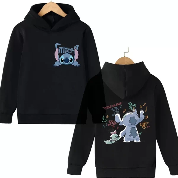 Y2k Anime Stitch Hoodie Children Cartoon Clothes Kid Girl Boy Lilo and Stitch Sweatshirt Manga Hoody Baby Casual Top - Image 6