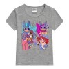 Kawaii Girls T-Shirt Video Game The Amazing Digital Circus Graphic Print Tshirt Fashion Kids Tshirt Cute Girls Clothing Pink Top - Image 3