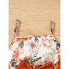 2PCS Children Girls Clothes Set Sling Floral Dress Solid Short Sleeves Overcoat Costume Summer Dress for Kids Girl 1-6 Years - Image 5