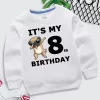 Cartoon Dogs Kid Sweatshirts Birthday Number 1-10 Children Pullover Happy Birthday Boy Girl Hoodie Casual Clothes Baby Tops - Image 4