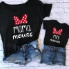 Korean Mama Mouse And Mini Mouse Daughter Kids Tops Baby Outfits Cartoon Mom and Me T-shirt Family Look Matching Outfits - Image 2