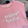 Girls Clothes Sets Summer Children Short-sleeved Suit Teenage Girls Letter T-shirt Shorts Tracksuit Outfit Sports Clothing Set - Image 3