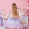 VIKITA Girls Summer Dress Butterfly Sequins Kids Flare Sleeve Gradient Dresses Baby Girl Princess Party Clothes Birthday Dresses - Image 2