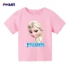Cute Frozen Children Clothes Kids Summer Fashion Elsa T-shirt Baby Boys Cartoon Tshirts Toddler Girls Short Sleeve Casual Tops - Image 2