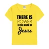 There Is Power In The Name of Jesus Kids Girls Boys Short Sleeve T-shirt Shirt Children Summer Clothing Tops Clothes Casual Tees - Image 6