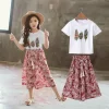 Summer 2023 Baby Girls Clothes Sets Outfits Kids Clothes Short Sleeve Pants Children Clothing Set 3 4 5 6 7 8 9 10 11 12 Years - Image 2