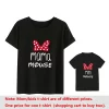 Korean Mama Mouse And Mini Mouse Daughter Kids Tops Baby Outfits Cartoon Mom and Me T-shirt Family Look Matching Outfits - Image 4