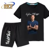 Mbappe avatar printed children's clothing summer boys' sports T-shirt set casual short-sleeved shorts 2-piece set