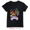Family Smiling Critters T Shirt Kids Catnap Clothes Baby Girls Short Sleeve T-Shirt Boys Birthday Clothing Children Clothing Tee - Image 3
