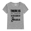 There Is Power In The Name of Jesus Kids Girls Boys Short Sleeve T-shirt Shirt Children Summer Clothing Tops Clothes Casual Tees - Image 3