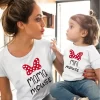 Korean Mama Mouse And Mini Mouse Daughter Kids Tops Baby Outfits Cartoon Mom and Me T-shirt Family Look Matching Outfits - Image 3