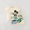 Cartoon Kids Set Mickey Mouse Printed Children's Clothes T-shirt Shorts 2pc/set Toddler Boys Short Sleeved Suit Kids Tracksuits - Image 4